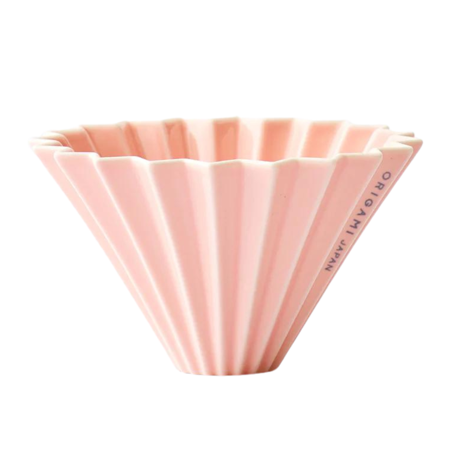 ceramic origami dripper matte pink