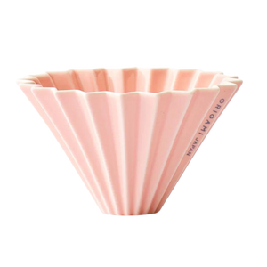 ceramic origami dripper matte pink